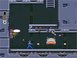 In game image of Mega Man X3 on the Nintendo SNES.