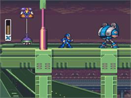 In game image of Mega Man X on the Nintendo SNES.