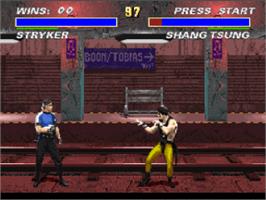 In game image of Mortal Kombat 3 on the Nintendo SNES.