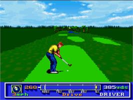 In game image of PGA Tour Golf on the Nintendo SNES.