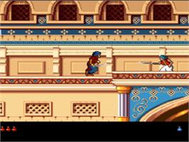 In game image of Prince of Persia 2: The Shadow & The Flame on the Nintendo SNES.