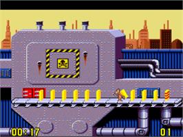 In game image of Push-Over on the Nintendo SNES.