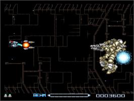 In game image of R-Type III: The Third Lightning on the Nintendo SNES.