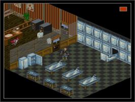 In game image of Shadowrun on the Nintendo SNES.
