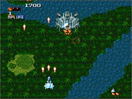 In game image of Space Megaforce on the Nintendo SNES.
