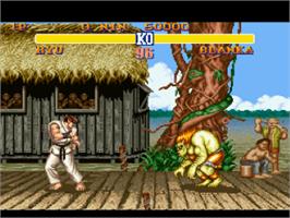 In game image of Street Fighter II: The World Warrior on the Nintendo SNES.