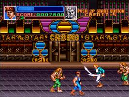 In game image of Super Double Dragon on the Nintendo SNES.