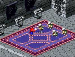 In game image of Super Mario RPG: Legend of the Seven Stars on the Nintendo SNES.