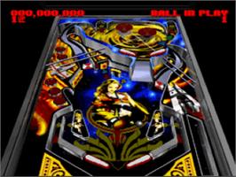 In game image of Super Pinball II: The Amazing Odyssey on the Nintendo SNES.