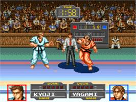 In game image of Taekwondo on the Nintendo SNES.