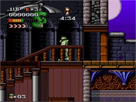 In game image of The Adventures of Dr. Franken on the Nintendo SNES.