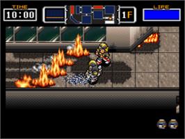 In game image of The Firemen on the Nintendo SNES.