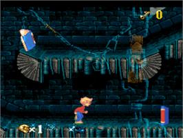 In game image of The Pagemaster on the Nintendo SNES.