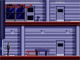 In game image of The Terminator on the Nintendo SNES.