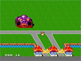 In game image of Theme Park on the Nintendo SNES.