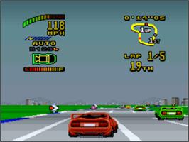 In game image of Top Gear 2 on the Nintendo SNES.