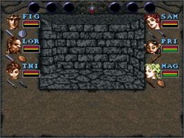In game image of Wizardry VI: Bane of the Cosmic Forge on the Nintendo SNES.