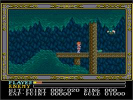 In game image of Ys III: Wanderers from Ys on the Nintendo SNES.