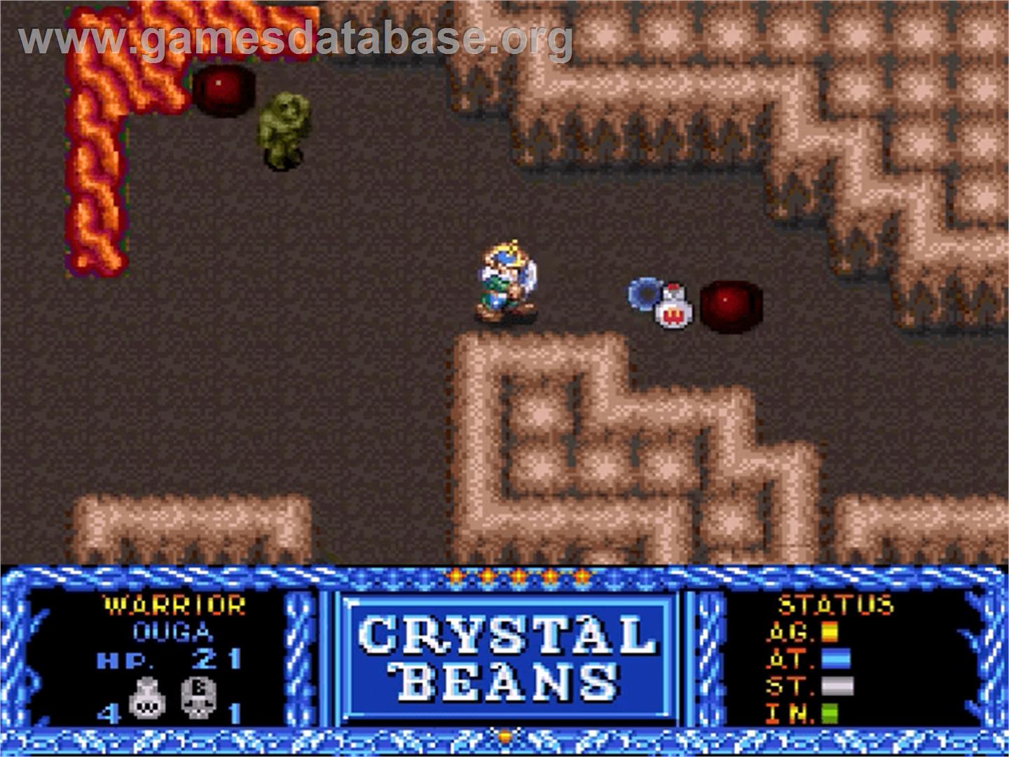 Crystal Beans From Dungeon Explorer - Nintendo SNES - Artwork - In Game