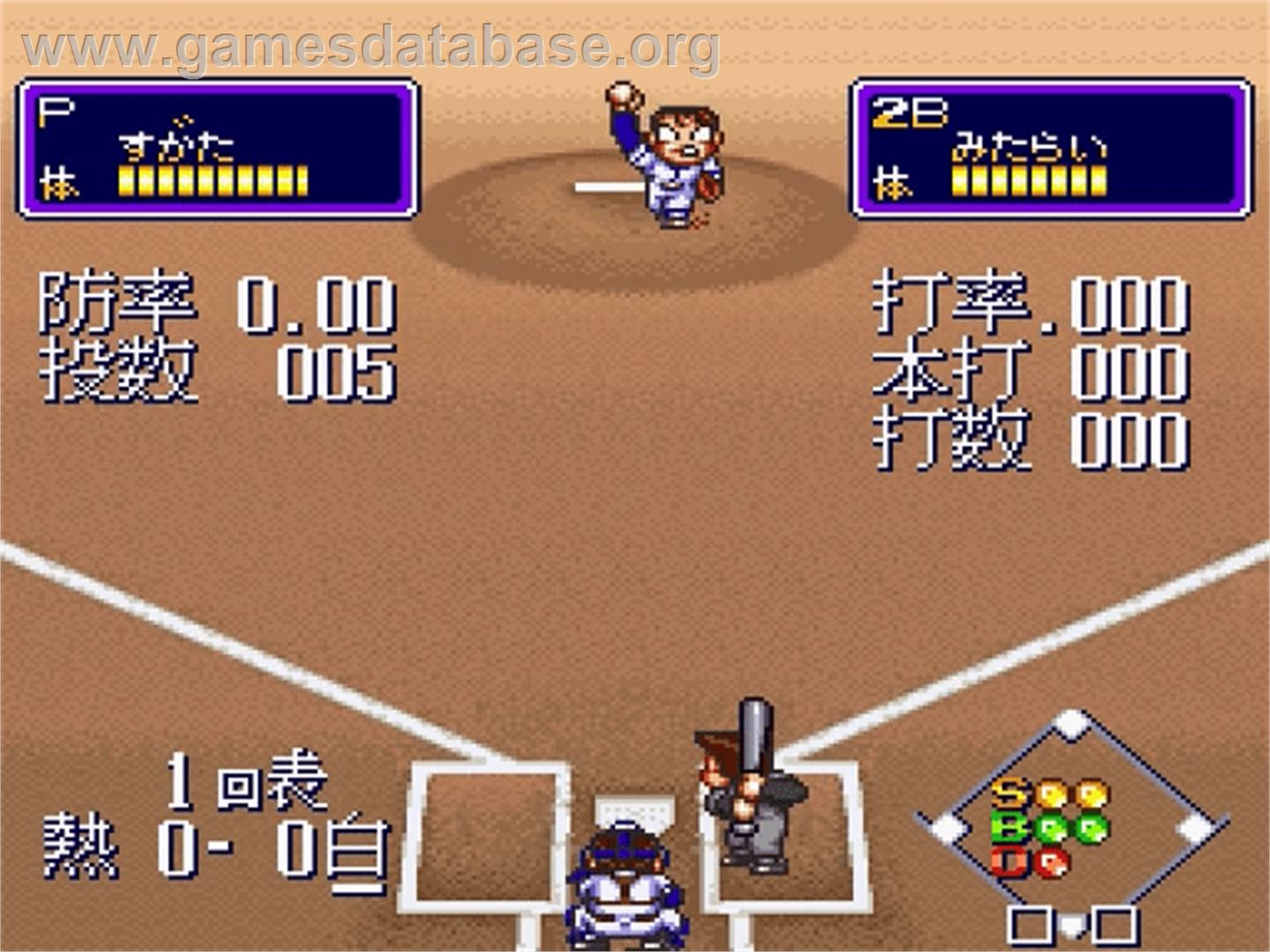 Downtown Nekketsu Baseball Monogatari: Baseball de Shoufuda! Kunio-kun - Nintendo SNES - Artwork - In Game
