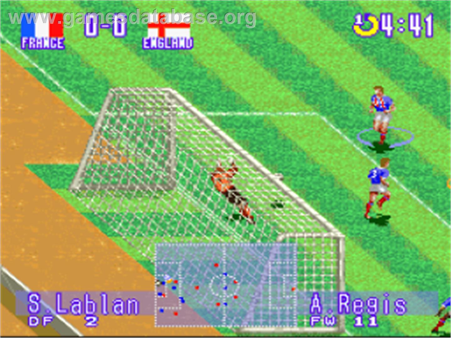 International Superstar Soccer Deluxe - Nintendo SNES - Artwork - In Game