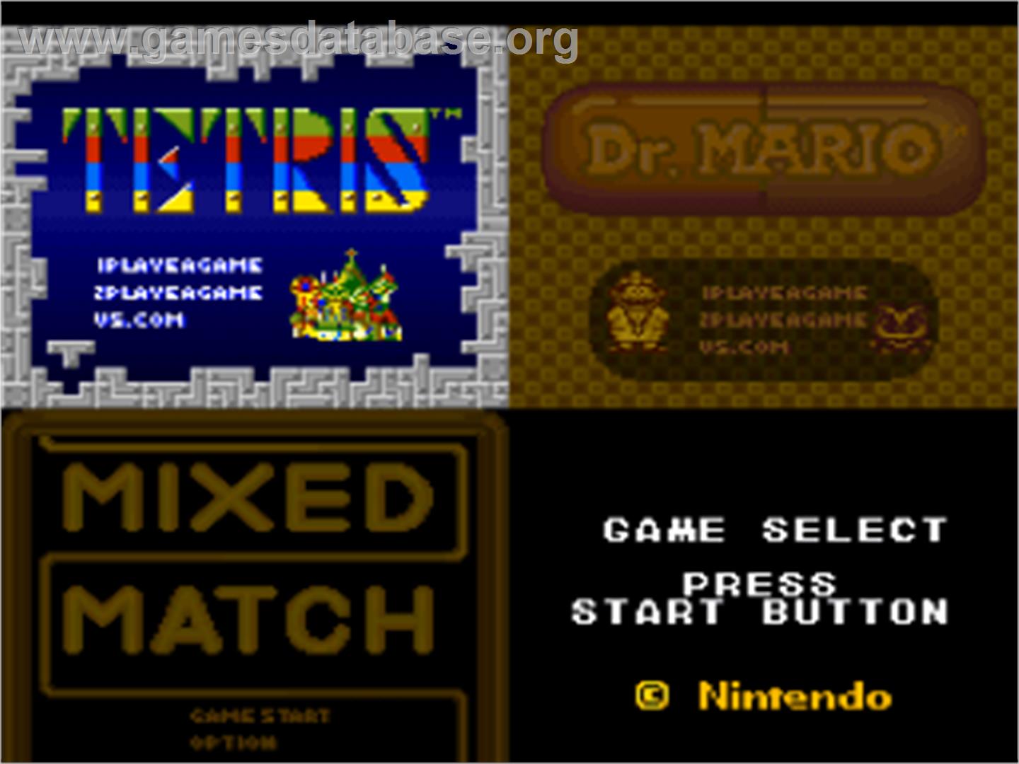 Tetris & Dr. Mario - Nintendo SNES - Artwork - In Game
