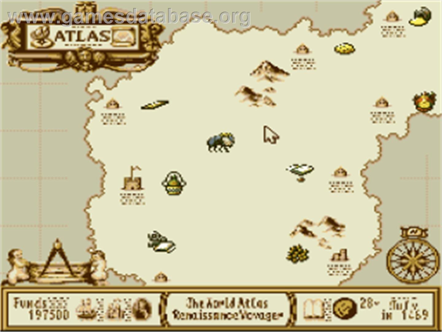 The Atlas: Renaissance Voyager - Nintendo SNES - Artwork - In Game