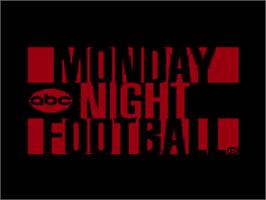 Title screen of ABC Monday Night Football on the Nintendo SNES.