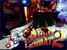 Title screen of Aero the Acro-Bat 2 on the Nintendo SNES.