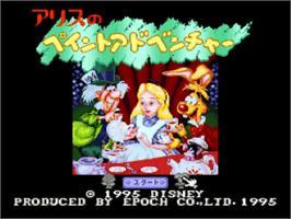 Title screen of Alice no Paint Adventure on the Nintendo SNES.