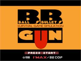 Title screen of Ball Bullet Gun: Survival Game Simulation on the Nintendo SNES.