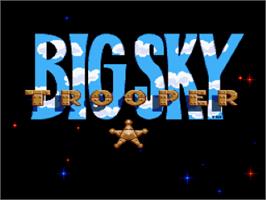 Title screen of Big Sky Trooper on the Nintendo SNES.