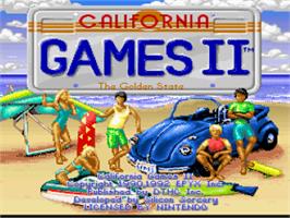Title screen of California Games II on the Nintendo SNES.