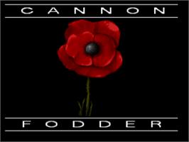 Title screen of Cannon Fodder on the Nintendo SNES.