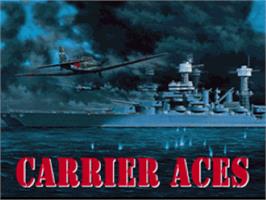 Title screen of Carrier Aces on the Nintendo SNES.