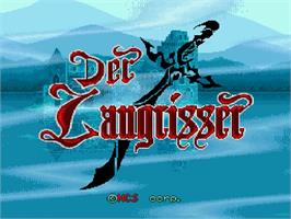 Title screen of Der Langrisser on the Nintendo SNES.