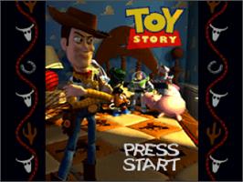 Title screen of Disney's Toy Story on the Nintendo SNES.