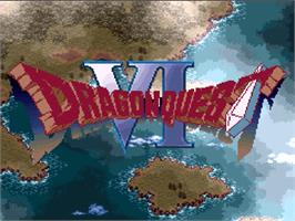 Title screen of Dragon Quest VI: Maboroshi no Daichi on the Nintendo SNES.