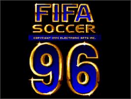 Title screen of FIFA Soccer '96 on the Nintendo SNES.