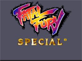 Title screen of Fatal Fury Special on the Nintendo SNES.