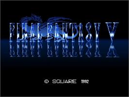 Title screen of Final Fantasy V on the Nintendo SNES.