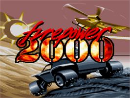 Title screen of Firepower 2000 on the Nintendo SNES.