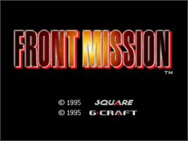 Title screen of Front Mission: Gun Hazard on the Nintendo SNES.
