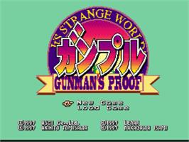 Title screen of Gunpuru: Gunman's Proof on the Nintendo SNES.