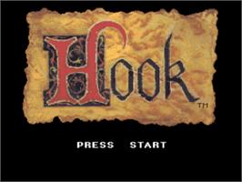 Title screen of Hook on the Nintendo SNES.