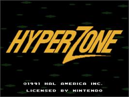 Title screen of HyperZone on the Nintendo SNES.
