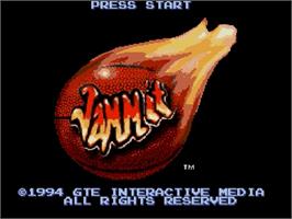 Title screen of Jammit on the Nintendo SNES.