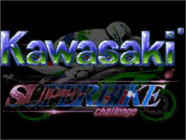 Title screen of Kawasaki Superbike Challenge on the Nintendo SNES.