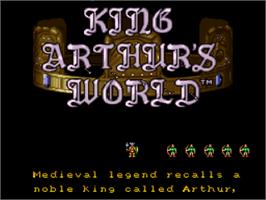 Title screen of King Arthur's World on the Nintendo SNES.