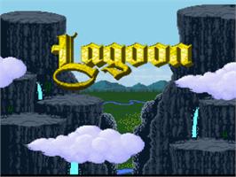 Title screen of Lagoon on the Nintendo SNES.
